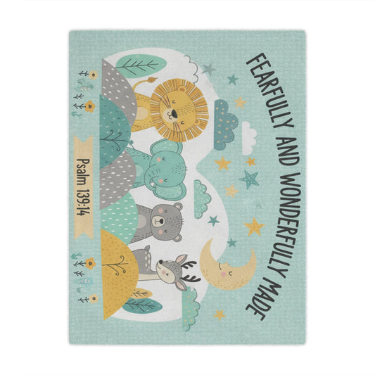 Minky Blanket "Fearfully and Wonderfully made" baby, toddler, nursery blanket