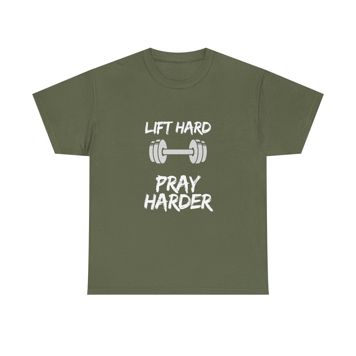 Lift Hard Pray Harder Gym T-Shirt — Faith & Fitness Workout Tee