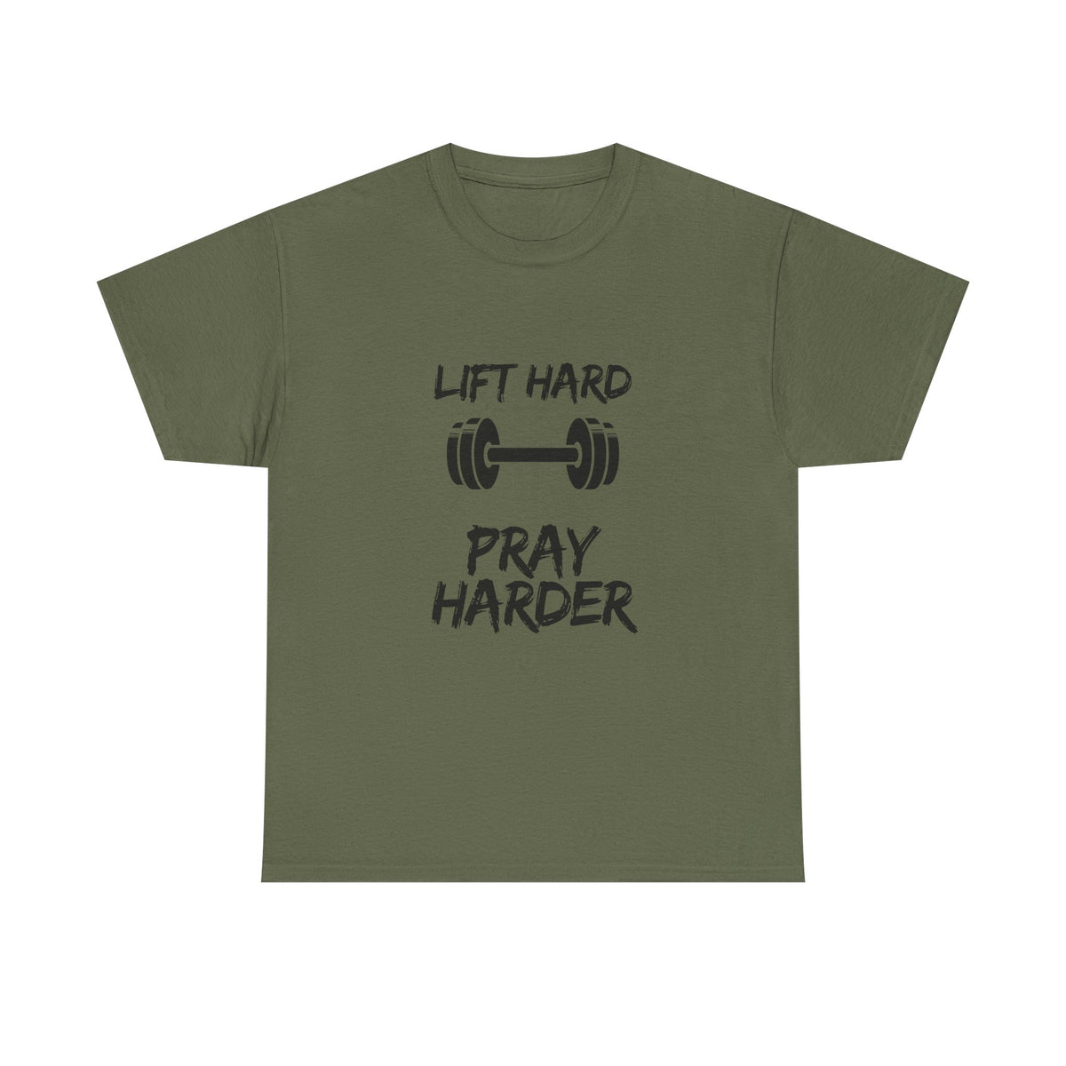Lift Hard Pray Harder Tee — Faith & Fitness Workout Shirt