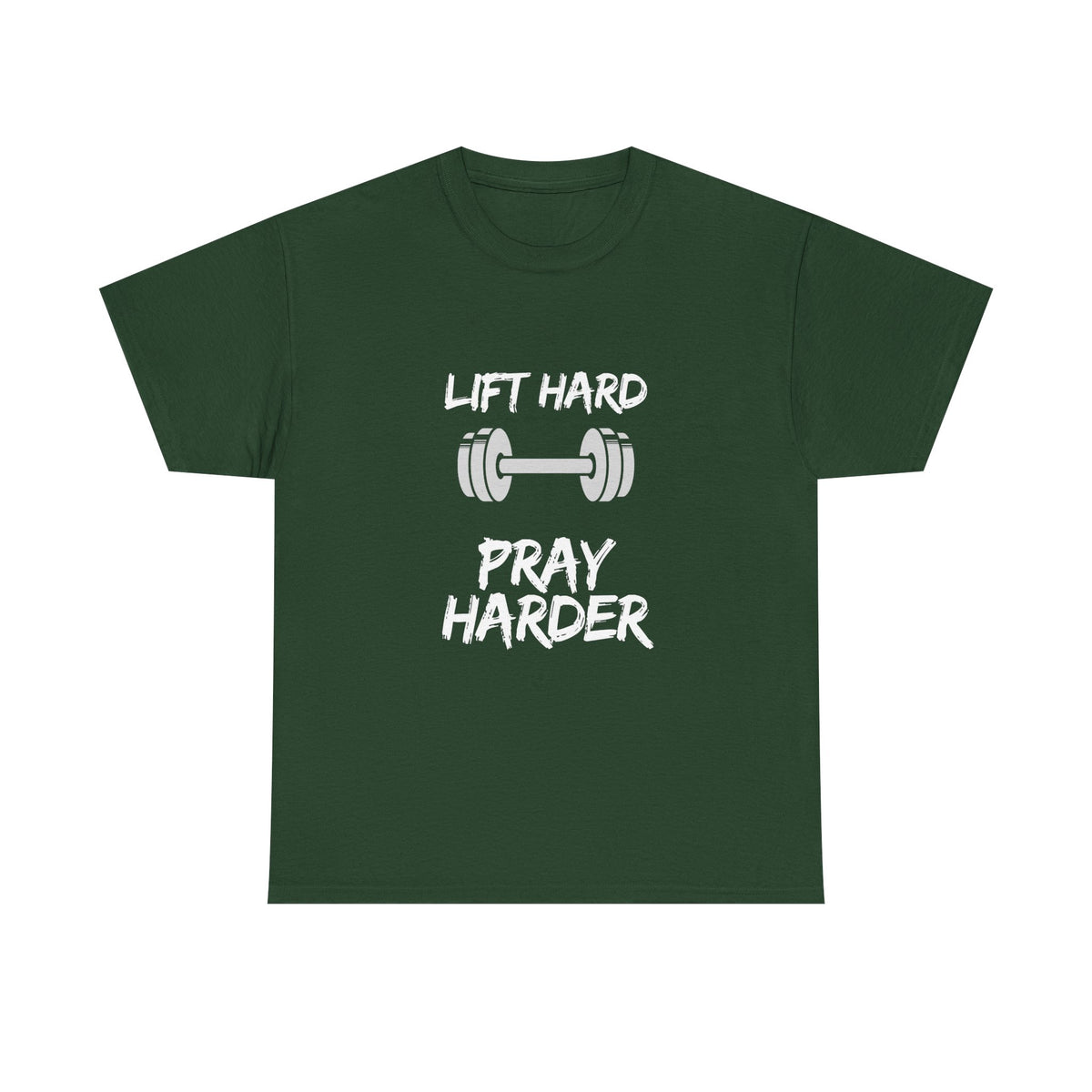 Lift Hard Pray Harder Gym T-Shirt — Faith & Fitness Workout Tee