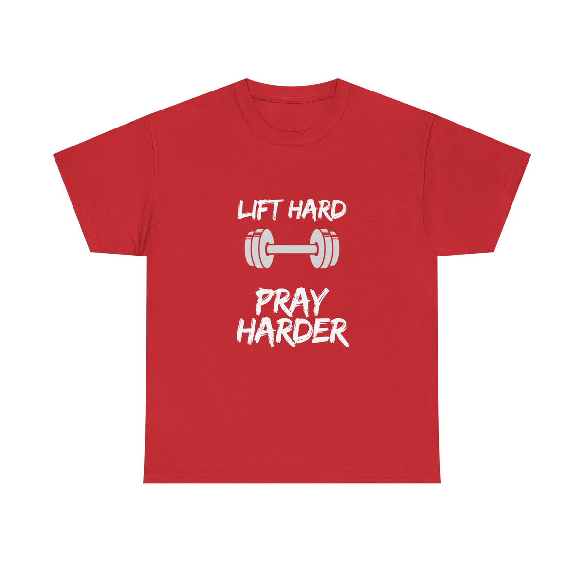 Lift Hard Pray Harder Gym T-Shirt — Faith & Fitness Workout Tee