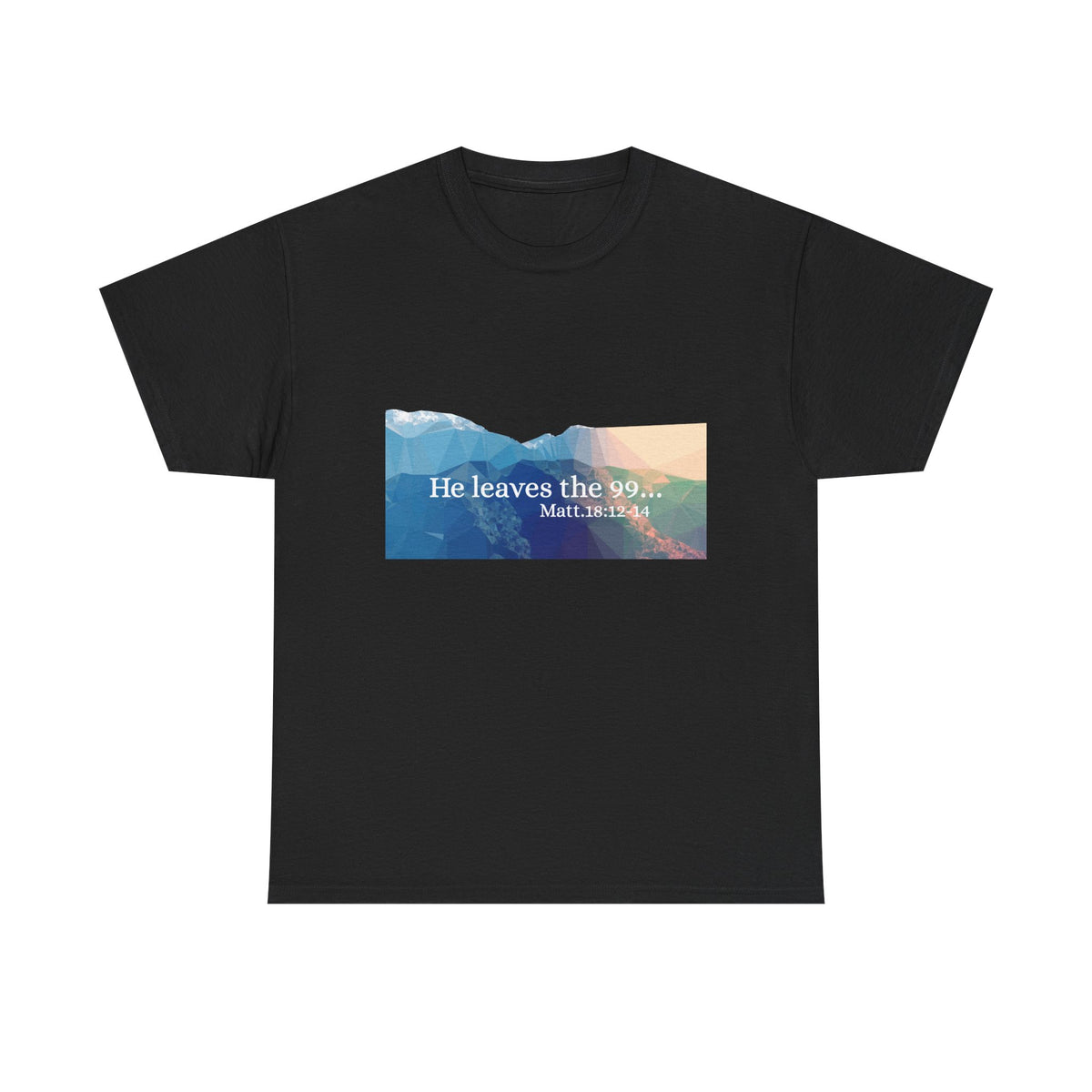 Inspirational Unisex Heavy Cotton Tee - He Leaves the 99, Faith Shirt, Christian Gift, Casual Wear, Religious Apparel, Everyday Inspiration
