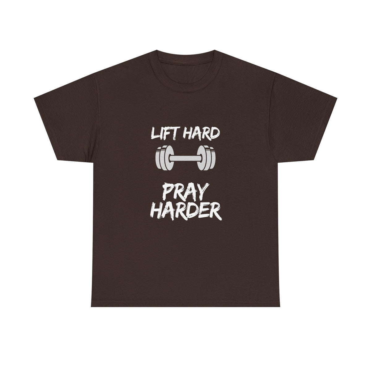 Lift Hard Pray Harder Gym T-Shirt — Faith & Fitness Workout Tee