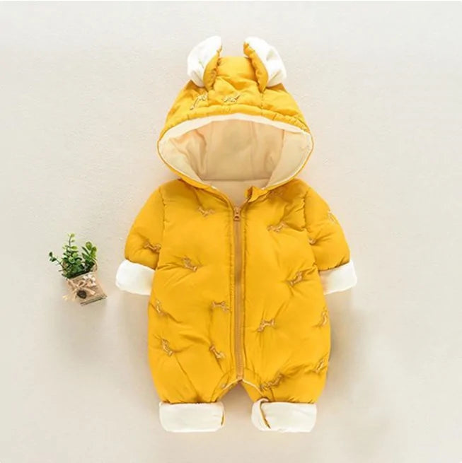 Baby puppy ear zip up Jumpsuit