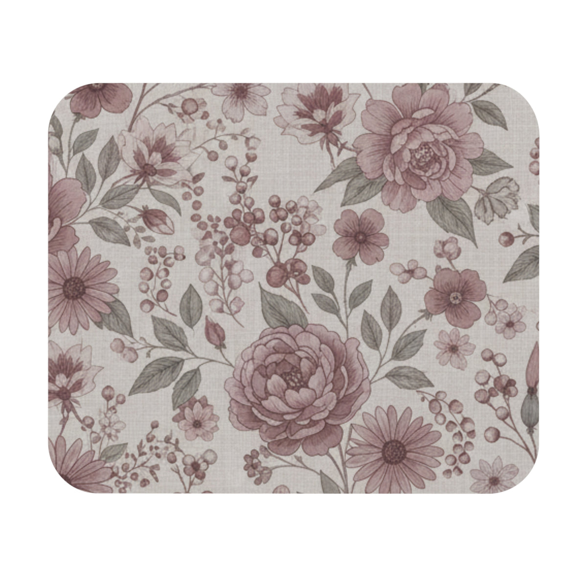 Floral Mouse Pad, Elegant Office Decor, Gift for Her, Computer Accessories