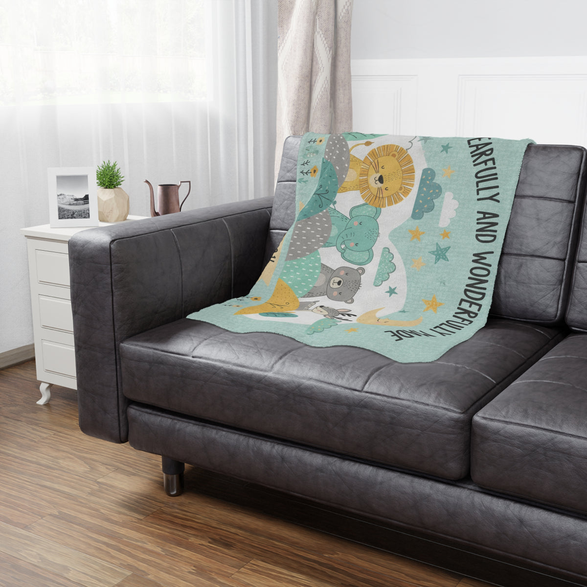 Minky Blanket "Fearfully and Wonderfully made" baby, toddler, nursery blanket