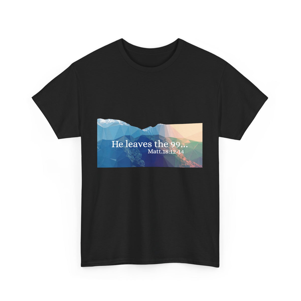 Inspirational Unisex Heavy Cotton Tee - He Leaves the 99, Faith Shirt, Christian Gift, Casual Wear, Religious Apparel, Everyday Inspiration