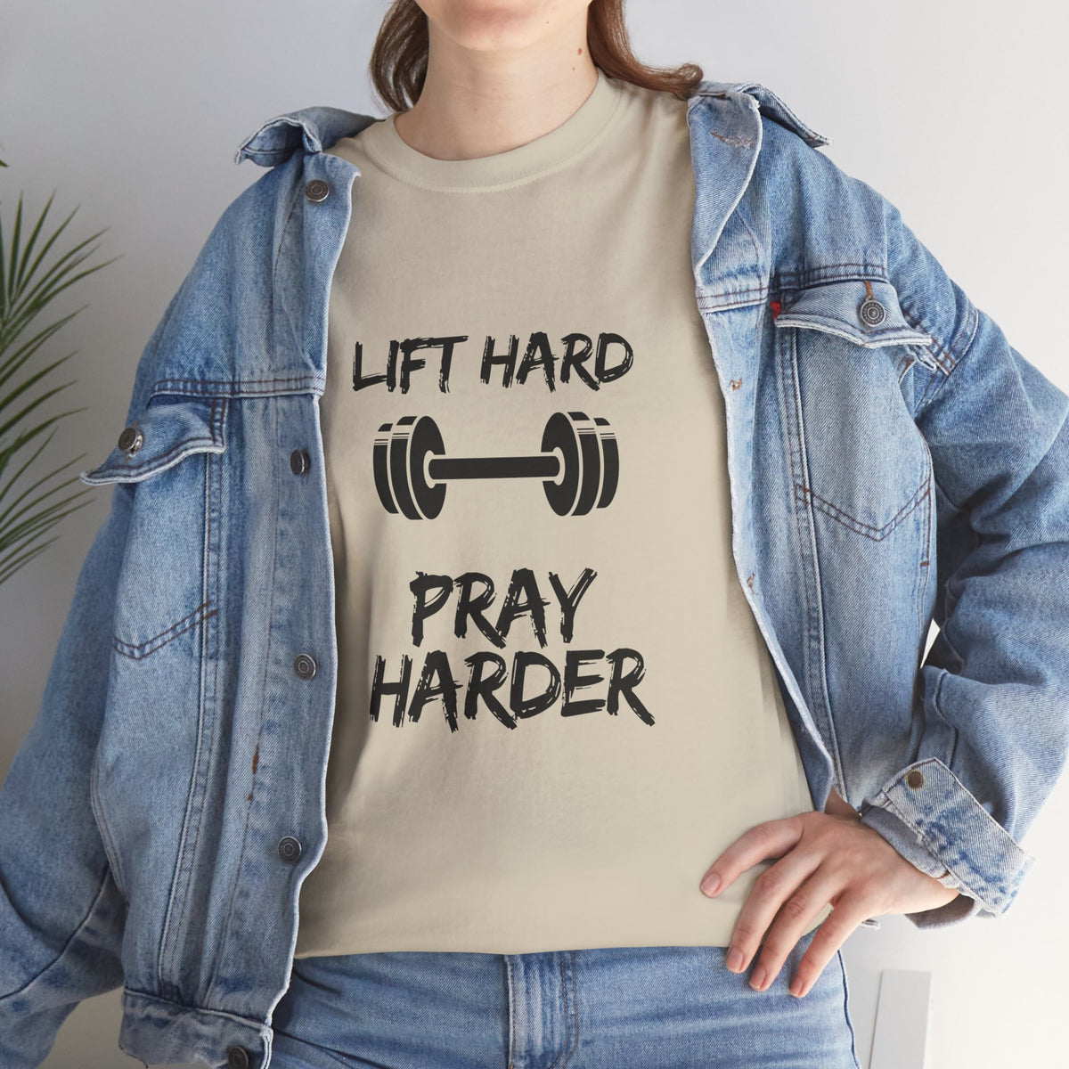Lift Hard Pray Harder Tee — Faith & Fitness Workout Shirt