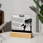 To My Dad | Square Acrylic Plaque
