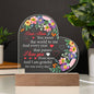 Dear Mom | Printed Heart Acrylic Plaque